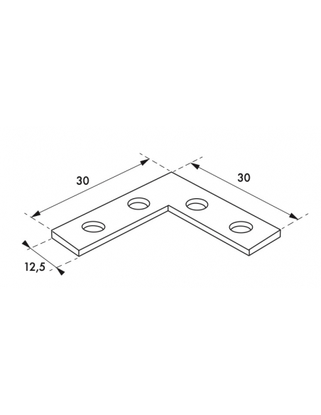 Equerre de fenêtre pour porte, 30x30x12,5mm, bouts carrés, acier zingué - THIRARD Accessoires de fixation