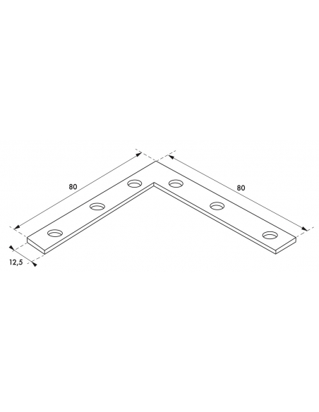 Equerre de fenêtre pour porte, 80x80x20mm, bouts carrés, acier zingué - THIRARD Accessoires de fixation