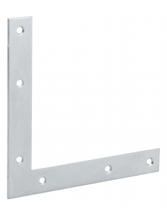 Equerre de fenêtre pour porte, 140x140x20mm, bouts carrés, acier zingué - THIRARD Patte de fixation