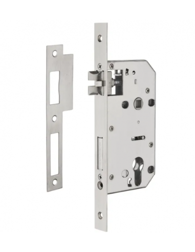 Serrure encast. Intelock trou cylindre pour poignées connectées, inox, axe50mm, entr'axes70mm, carré8 - INTELOCK Serrure INTE...