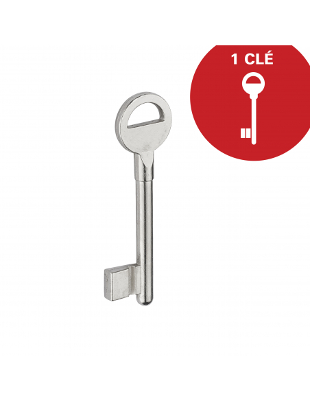 Serrure encastrable NF à clé pour porte de chambre, axe 40mm, bouts carrés, noir, 1 clé - THIRARD Serrures encastrables