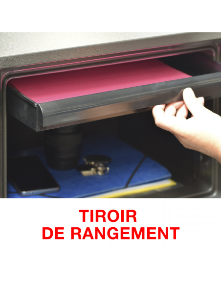 Coffre fort ignifugé à poser Vauban, fermeture électronique à code, 2 pênes, 19L - THIRARD Coffre fort