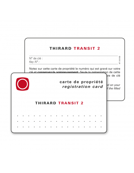 Cylindre de serrure double entrée Transit 2, 30x50mm, nickel, anti-arrachement, anti-perçage, anti-crochetage, 5 clés - THIRA...