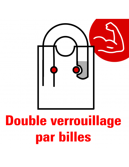 Cadenas à clé, extérieur, 40mm, protecteur d'anse épaulé, 2 clés acier nickelé - THIRARD Cadenas à clé
