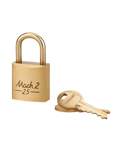 Cadenas à clé Mach 2 UNIKEY (achetez-en plusieurs, ouvrez avec la même clé), 25mm, 2 clés - THIRARD Cadenas s'entrouvrant