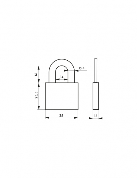 Cadenas à clé Mach 2 UNIKEY (achetez-en plusieurs, ouvrez avec la même clé), 25mm, 2 clés - THIRARD Cadenas s'entrouvrant