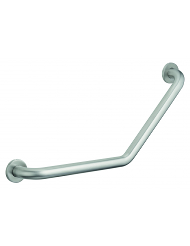 Barre de maintien coudée, inox 304, longueur 350mm, angle 135°, Ø32mm, finition inox brossé - THIRARD Equipement