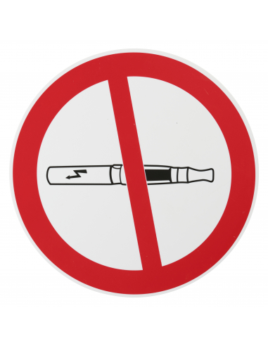 Disque de signalisation Cigarette électronique, polystyrène rigide adhésif, Ø180mm - THIRARD Signalétique