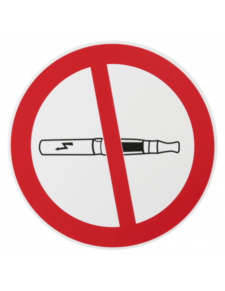 Disque de signalisation Cigarette électronique, polystyrène rigide adhésif, Ø180mm - THIRARD Signalétique
