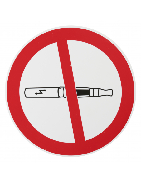 Disque de signalisation Cigarette électronique, polystyrène rigide adhésif, Ø180mm - THIRARD Disques de signalisation à coller