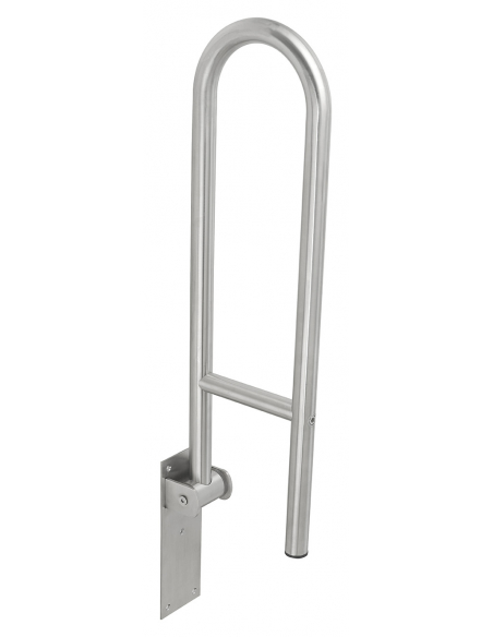 Barre de maintien rabattable, inox 304, longueur 700mm, Ø32mm, finition inox poli - THIRARD Equipement