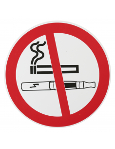 Disque de signalisation Interdiction de fumer, polystyrène rigide adhésif, Ø180mm - THIRARD Signalétique