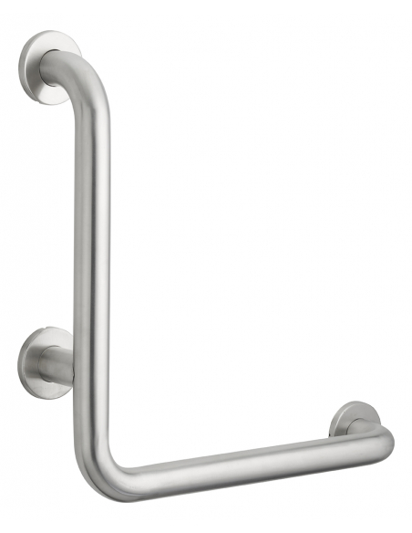 Barre de maintien coudée, inox 304, longueur 800mm, angle 90°, Ø32mm, finition inox brossé - THIRARD Barre de maintien