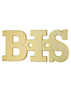 Plaque de signalisation BIS, laiton à visser, 51x34mm, laiton - THIRARD Lettres à visser