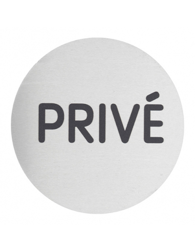 Disque de signalisation Privé, aluminium adhésif, Ø80mm - THIRARD Disques de signalisation à coller