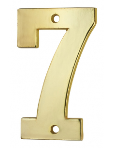 Chiffre 7, laiton, à visser, H.51mm, doré - THIRARD Chiffres à visser