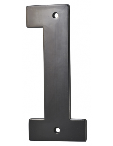 Chiffre 1, à visser, alliage, H.80mm, noir - THIRARD Chiffres à visser
