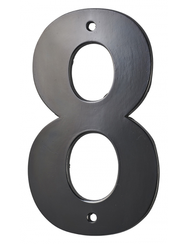 Chiffre 8 à visser, alliage, H.80mm, noir - THIRARD Chiffres à visser