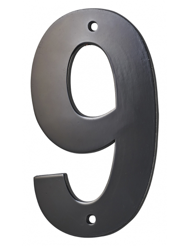 Chiffre 9 à visser, alliage, H.80mm, noir - THIRARD Chiffres à visser