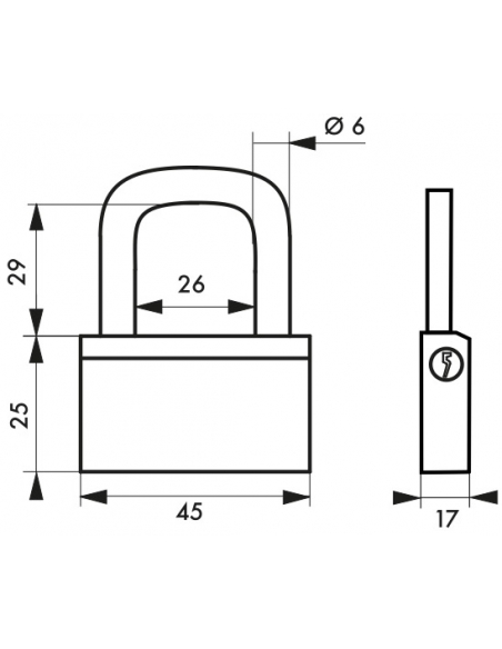 Cadenas à clé Nautic UNIKEY (achetez-en plusieurs, ouvrez avec la même clé), 45mm, anse laiton, 3 clés - THIRARD Cadenas s'en...