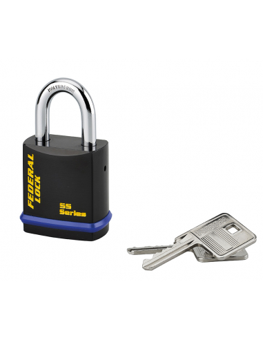 Cadenas à clé Fédéral Lock 710 UNIKEY (achetez-en plusieurs, ouvrez avec la même clé), 50mm, 2 clés - THIRARD Cadenas s'entro...