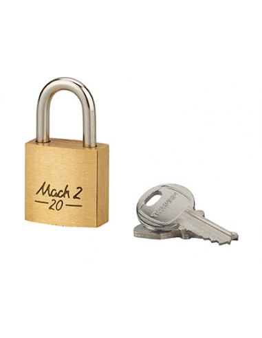 Cadenas à clé Mach 2 UNIKEY (achetez-en plusieurs, ouvrez avec la même clé), 20mm, 2 clés - THIRARD Cadenas s'entrouvrant