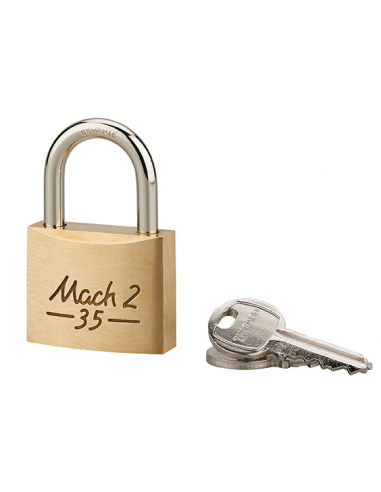 Cadenas à clé Mach 2 UNIKEY (achetez-en plusieurs, ouvrez avec la même clé), 35mm, 2 clés - THIRARD Cadenas s'entrouvrant