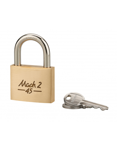 Cadenas à clé Mach 2 UNIKEY (achetez-en plusieurs, ouvrez avec la même clé), 45mm, 2 clés - THIRARD Cadenas s'entrouvrant