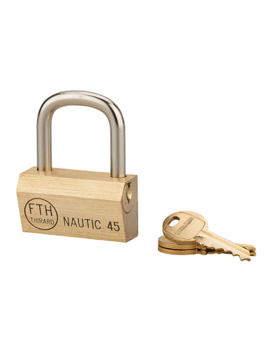 Cadenas à clé Nautic UNIKEY (achetez-en plusieurs, ouvrez avec la même clé), 45mm, 3 clés - THIRARD Cadenas s'entrouvrant