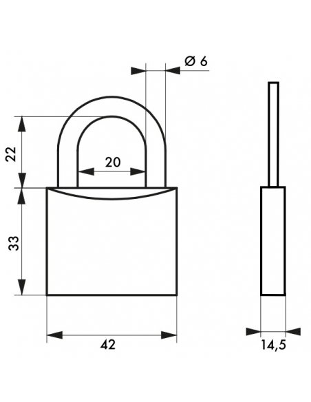 Cadenas à clé Color UNIKEY (achetez-en plusieurs, ouvrez avec la même clé), 40mm, vert, 2 clés - THIRARD Cadenas s'entrouvrant