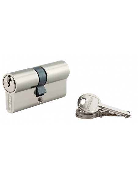 Cylindre de serrure double entrée SA UNIKEY (achetez-en plusieurs, ouvrez avec la même clé), 30x35mm, 3 clés, nickelé - THIRA...