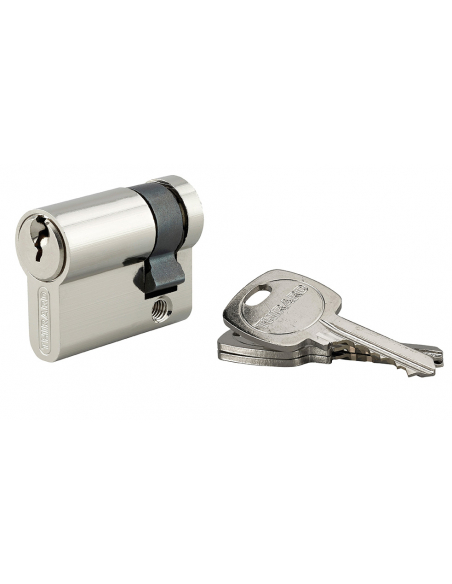 Demi-cylindre de serrure STD UNIKEY (achetez-en plusieurs, ouvrez avec la même clé), 30x10mm, 3 clés, nickelé - THIRARD Cylin...