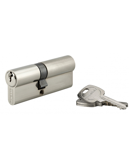 Cylindre de serrure double entrée STD UNIKEY (achetez-en plusieurs, ouvrez avec la même clé), 35x45mm, 3 clés, nickelé - THIR...