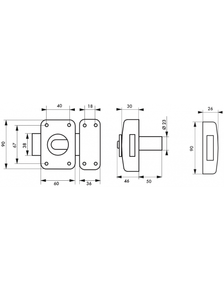 Lot de 30 verrous à bouton Corvette UNIKEY (achetez-en plusieurs, ouvrez avec la même clé), cylindre 50mm, 3 clés - THIRARD V...