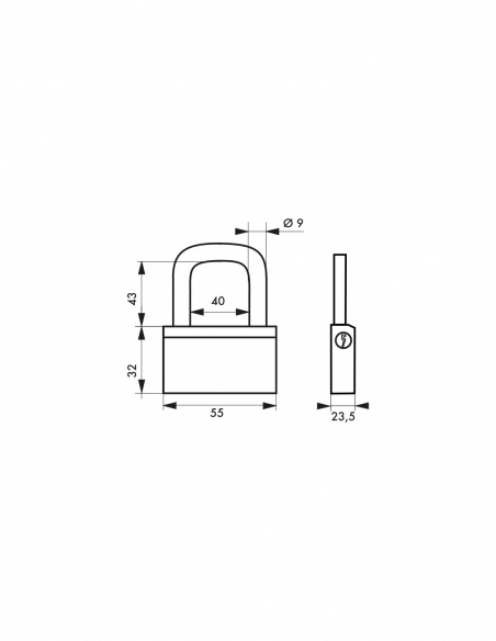 Cadenas à clé Nautic UNIKEY (achetez-en plusieurs, ouvrez avec la même clé), 55mm, anse laiton, 3 clés - THIRARD Cadenas s'en...