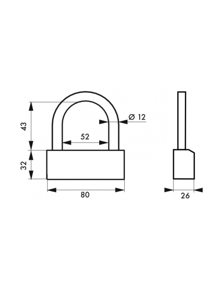 Cadenas à clé Nautic UNIKEY (achetez-en plusieurs, ouvrez avec la même clé), 80mm, 3 clés - THIRARD Cadenas s'entrouvrant