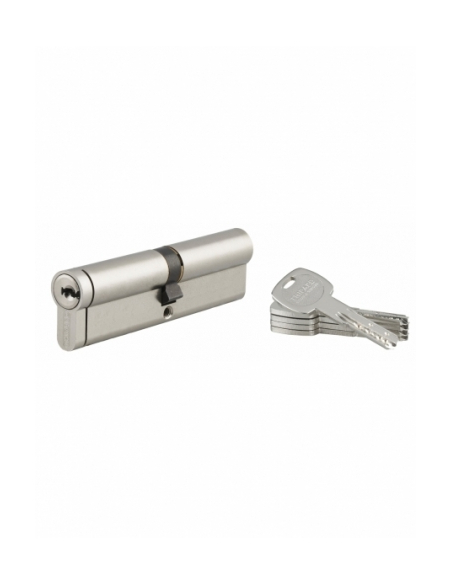 Cylindre double entrée Transit 1 UNIKEY (achetez-en plusieurs, ouvrez avec la même clé), 45x50mm, 5 clés, nickelé - THIRARD C...