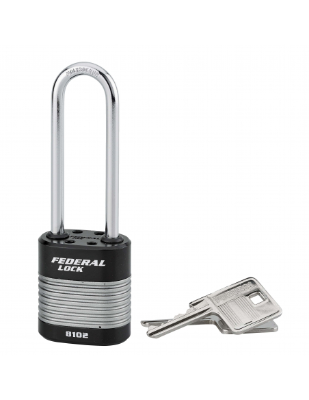 Cadenas à clé Fédéral Lock Protector, extérieur, acier, anse haute, double verrouillage, 44mm, 2 clés - THIRARD Cadenas à clé