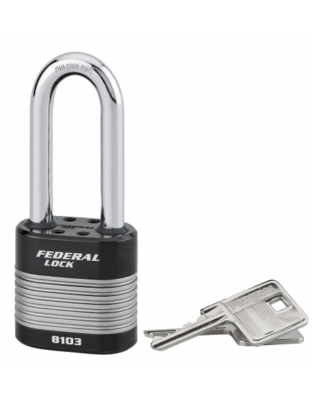 Cadenas à clé Fédéral Lock Protector, extérieur, acier, anse demi-haute, double verrouillage, 50mm, 2 clés - THIRARD Cadenas ...