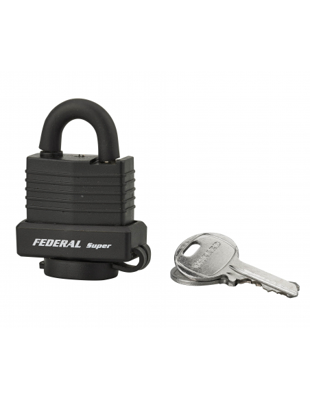 Cadenas à clé Fédéral Lock Sea Line, laiton, extérieur, anse inox, 35mm, 2 clés - THIRARD Cadenas à clé