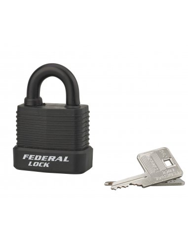 Cadenas Fédéral Lock Bumper à clé, acier, extérieur, 45mm, 2 clés - THIRARD Cadenas à clé
