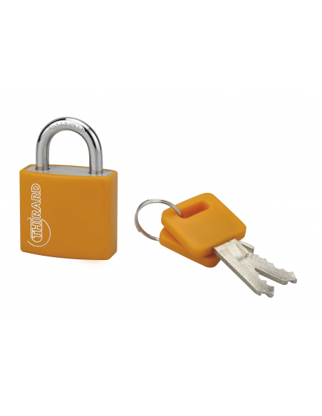 Cadenas à clé Maxium Color Orange, intérieur, aluminium, 30mm, 2 clés - THIRARD Cadenas à clé