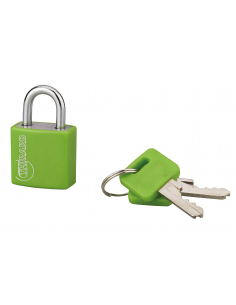 Cadenas à clé Maxium Color Vert, intérieur, aluminium, 20mm, 2 clés - THIRARD Cadenas à clé
