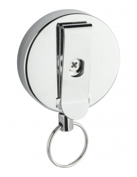 Porte-clé enrouleur à câble rétracteur, 1200mm, nickelé - THIRARD Porte-clés