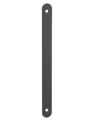 Têtière de rénovation borgne, 230x20x2.5mm, noire Accessoires de serrure encastrable