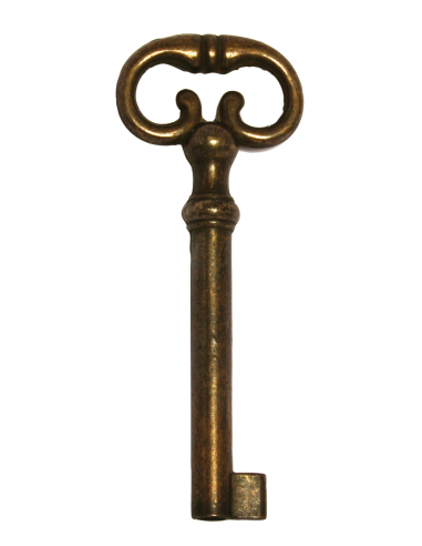 Clé laiton vieilli de meuble pour serrure à pattes et serrure en applique - THIRARD Clé de serrure de meuble