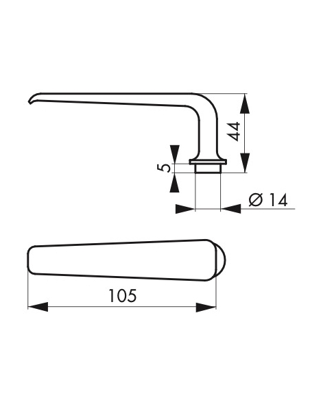 Paire de béquille pour porte d'entrée, carré 7mm, acier - THIRARD Béquille