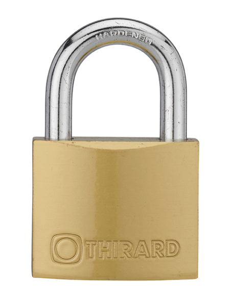 Cadenas à clé, intérieur, 50 mm, anse acier cémenté, 2 clés - THIRARD Cadenas à clé