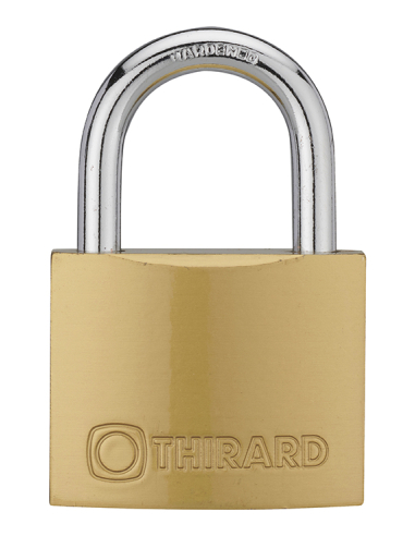Cadenas à clé Type 1, 60 mm, anse acier cémenté nickelé, 2 clés - THIRARD Cadenas à clé