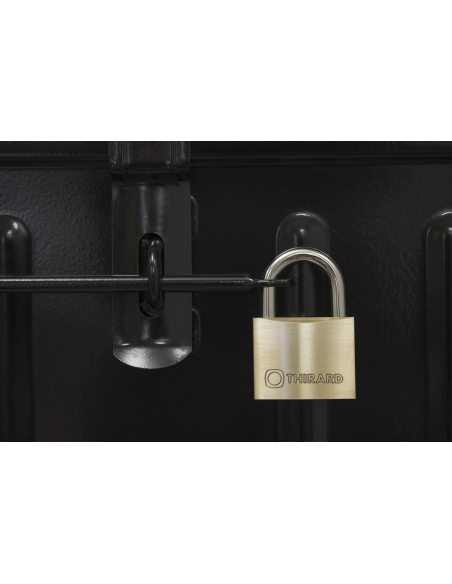 Cadenas à clé Type 1, 60 mm, anse acier cémenté nickelé, 2 clés - THIRARD Cadenas à clé